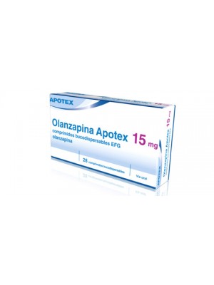 Olanzapine 15 mg. 28 tablets